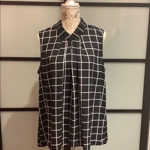 black and white blouse